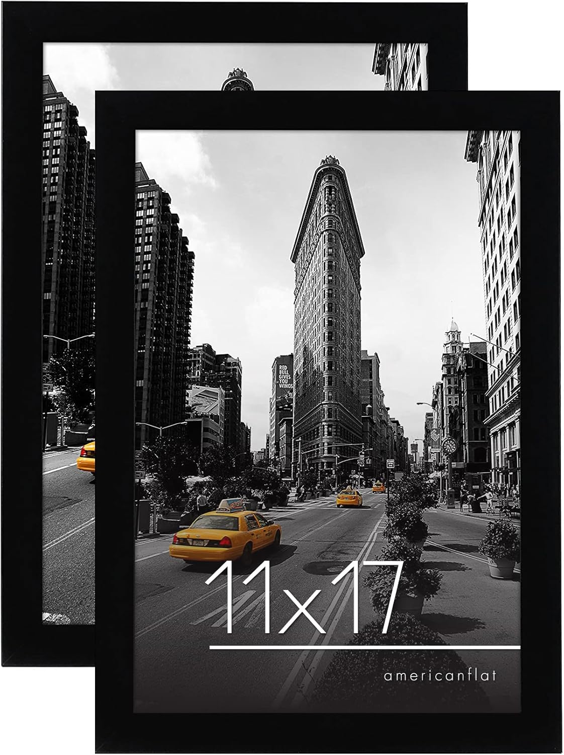 Photo Albums, Frames & Accessories - Americanflat 11x17 Picture Frames in Black - Set of 2 - Legal Sized Paper Display - Engineered Wood with Shatter Resistant Glass - Horizontal and Vertical Formats for Wall