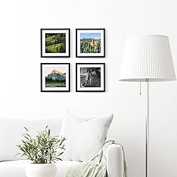 Solid Oak 10”x10” Picture Frame Matted to