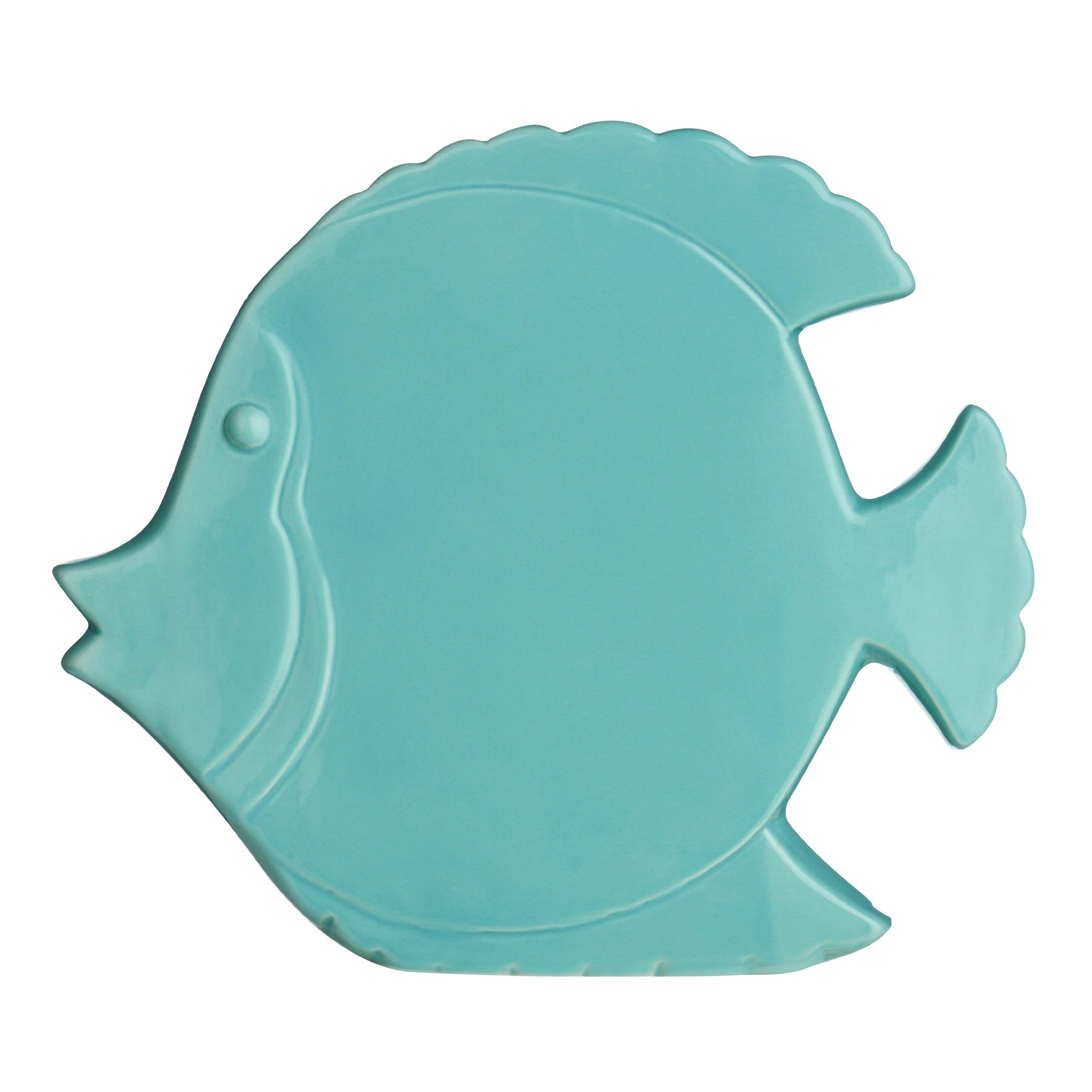Premier Housewares Fish Ornament Ceramic - Turquoise