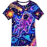 Idgreatim Boys Novelty Shirt Kids 3D Graphic T-Shirt Short Sleeve Crewneck Tees Size 4-14T