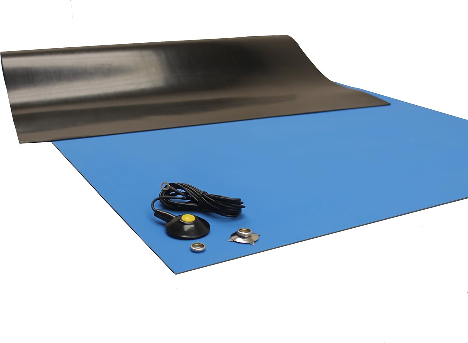 StaticTech Smooth DualLayer Rubber ESD Workstation Mat 24 x 50, NASA Blue tillescenter