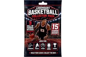 Basketball Card Legends Pack – 15 Cards Inside | 3 Guaranteed Hall of Famers or Stars | Look for Rookies, Patches, and Autogr