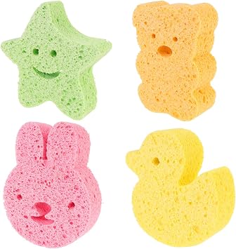 Artibetter &eacute;ponges de bain b&eacute;b&eacute; &eacute;ponge laveur de bain durable &eacute;ponge douche  pour 4pcs enfants: Amazon.fr: Hygi&Atilde;&scaron;ne et Soins du corps