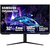 Samsung 32-Inch Odyssey G3 (G30D) Series FHD Gaming Monitor, 1ms, 180Hz | AMD FreeSync, Adjustable Stand, Black Equalizer, Vi