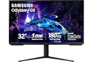 Samsung 32 inch Odyssey G3 Gaming Monitor FHD 180 Hz Refresh Rate (LS32DG302ENXZA) -[Canada Version] (2024)
