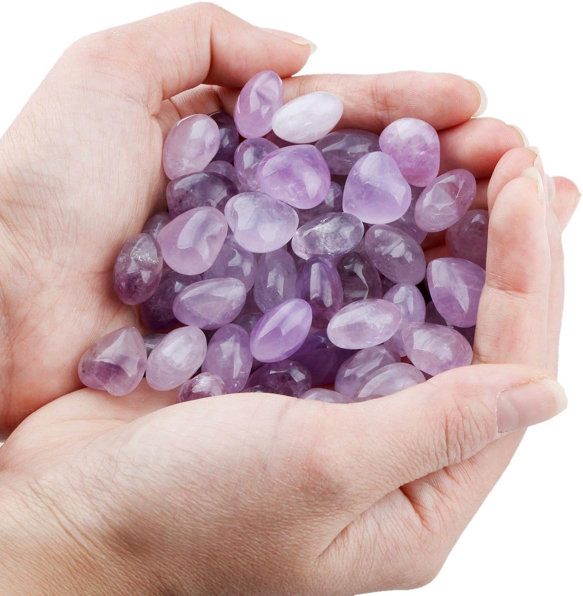 Shanxing 10pcs Natural Amethyst Mini Heart Crystals Set - Image 4