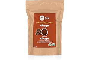 Yupik Organic Chaga Mushroom Powder 250g, USDA Certified, Non-GMO, Raw, Vegan, Gluten-Free, Superfood, Fat-Free, High in Mang