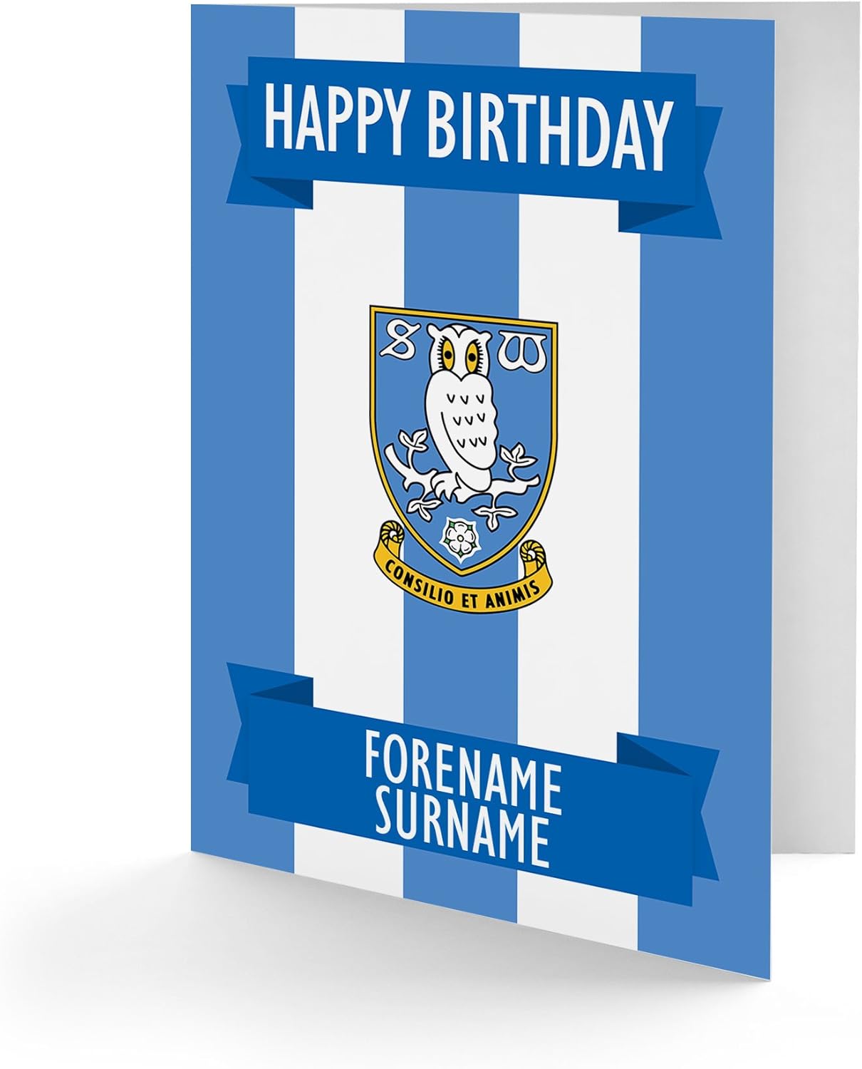 Official Personalised Sheffield Wednesday Fc Crest Birthday Card Amazon Co Uk Kitchen Home