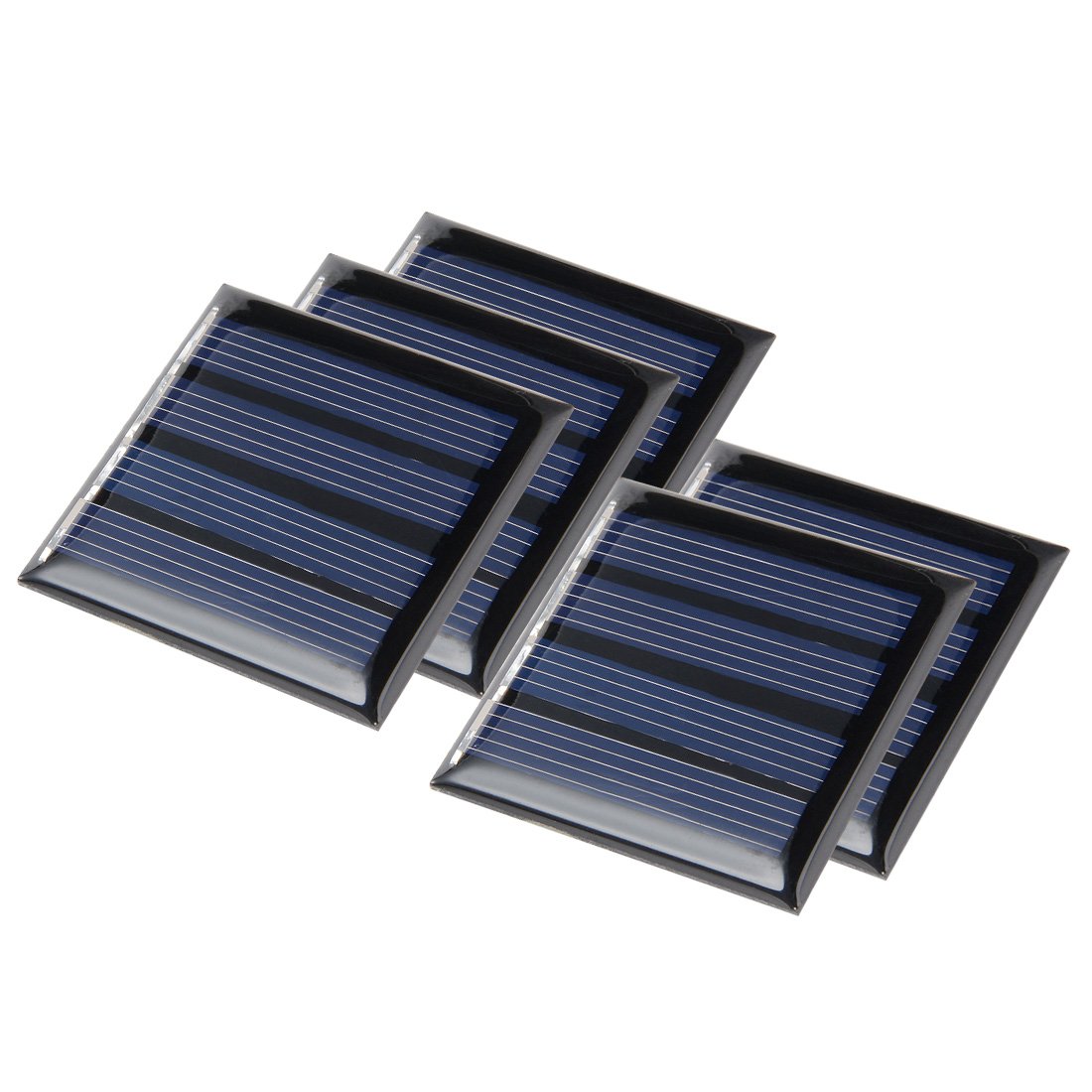 sourcingmap 5Pcs 2V 50mA Poly Mini Solar Cell Panel Module DIY for Phone Light Toys Charger 45mm x 45mm
