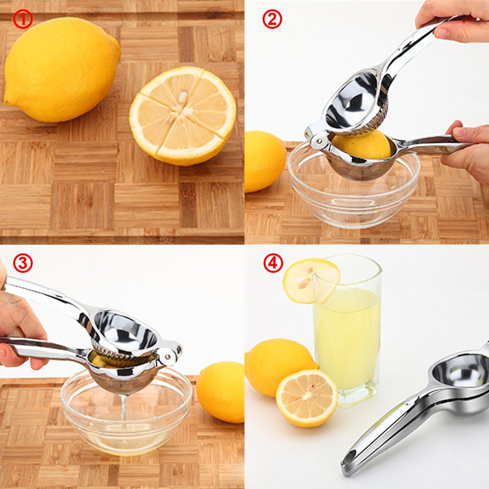 Top Rated Kuger Premium Quality Stainless Steel Lemon Lime Squeezer Manual Citrus Press Juicer (Big)