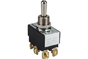 PHILMORE / LKG INDUSTRIES, INC. Heavy Duty Bat Handle Momentary Toggle Switch - DPDT / (On) - Off - (On) : 30-050