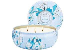 M&SENSE Sea Minerals Scented Candles, Large 3 Wick Soy Tin Candle, Over 40 Hour Burning Time, 100% Natural Vegan Wax, Relaxing Aromatherapy Aesthetic Candle Gift for Men and Women