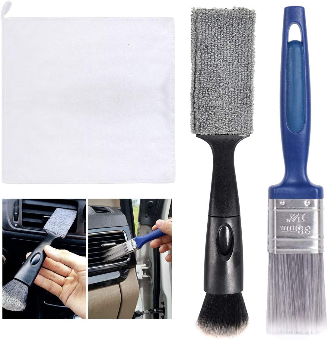 eFuncar Car Detailing Brush Set, Double Ended Auto Detail