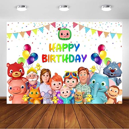 Amazon Co Jp 写真バナーyoutube お誕生日おめでとうございます色の三角形の小さなバナーリボン風船 写真ブースの小道具 ココメロン ビデオ撮影ビニール カートゥーン カメラ
