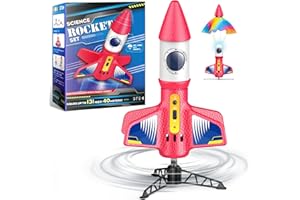 DELIGHKIDZ Electric Rocket Launcher Toys for Kids: Model Rocket Science Kit Kids Backyard Games Outdoor Toys for 6 7 8 9 10 11 12 Year Old Boys&Girls Cool Easter Birthday Gifts Outside Toy for Kid Age 6-12