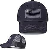 American Flag Hat, Adjustable Fit USA Baseball Cap for Men Women, Outdoor Ball Caps Mesh Snap Embroidered Cap