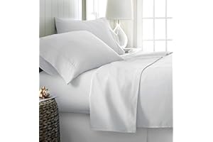 Brillanzo 600 Thread Count 100% Long Staple Egyptian Cotton King Sheet Set, 4pcs - Premium Soft Sateen Finish with 15" deep P