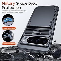 CENMASO for Google Pixel 9 Pro XL Case with Card