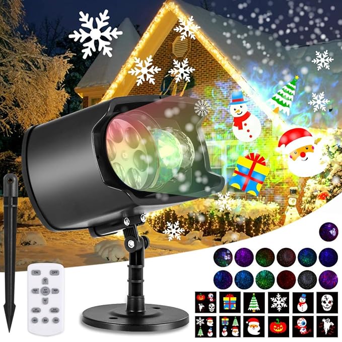 AGPTEK Luces Proyector de Navidad de Halloween, Impermeable ...