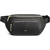 Kattee Fanny Packs for Women, Leather Crossbody Bags for Women Trendy, Small Belt Bag,Fashion Waist Packs with RFID Blocking, Black