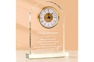 HN HAIINAA Retirement Clock Gifts for Women Men Happy Retirement Plaque Gift for Boss Leader Friends Teacher, Going Away Gift Leaving Gifts Congratulations Retired Gifts