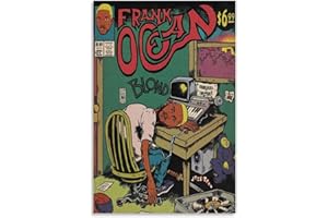 MUSPU Frank Ocean Poster Blonde Album Comic Poster Music Poster for Room Aesthetic Canvas Wall Art Bedroom Decor 12x18inch(30x45cm)