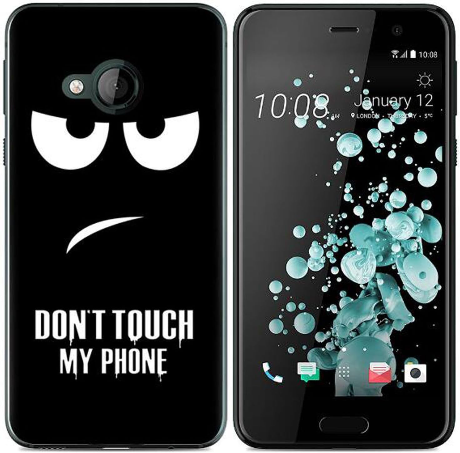 Yrlehoo For HTC U Play, Soft Silicone Case for HTC U Play Case Cover Etui Protect Backcase Protection, Do not touch my phone