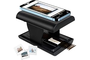 DGODRT Mobile Film & Slide Scanner, 35mm Slide and Negative Scanner with LED Backlight for Old Film to JPG, Suitable for iPhone and Smartphone, Support Editing and Sharing
