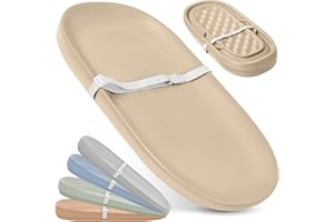 Jool Baby Waterproof Baby Changing Pad - Easy to Clean, Lightweight & Portable - Large Foam Cushion for Comfort (Oatmeal)