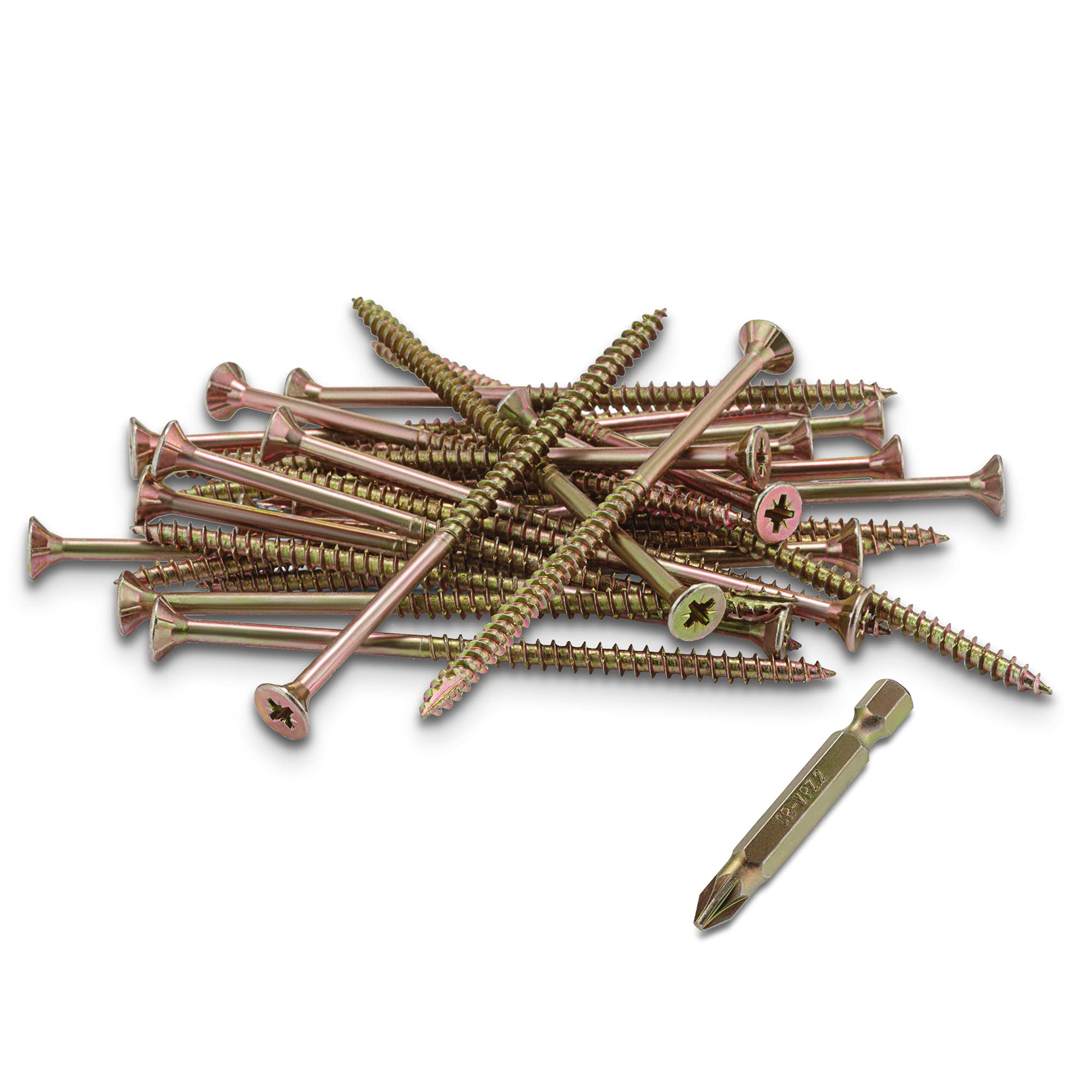 SEQUAL® Hyper Drive Wood Screws M5x100mm(Box Of 100), Self Countersinking Head For Flush Smooth Finish, Woodscrews Pack With Knurled Thread For Easier Drive And Holding Power, Rust Resistant Screw Set