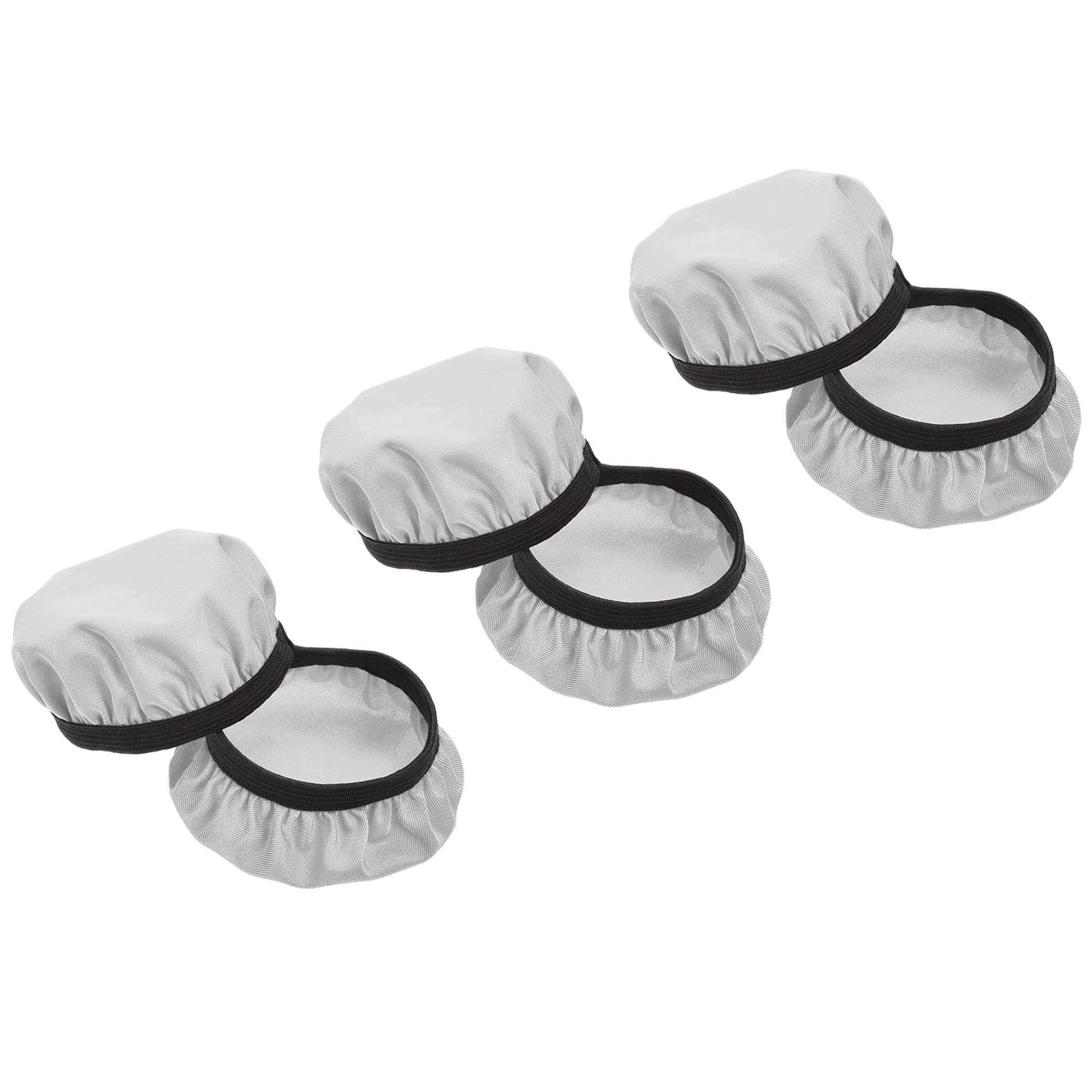 PATIKIL Grey Flexible Fabric Washable Headphone Covers, Fits 2.36-3.54 Inch, 3 Pairs Stretchable Fabric Earphone Protectors for Most On-Ear Headphones