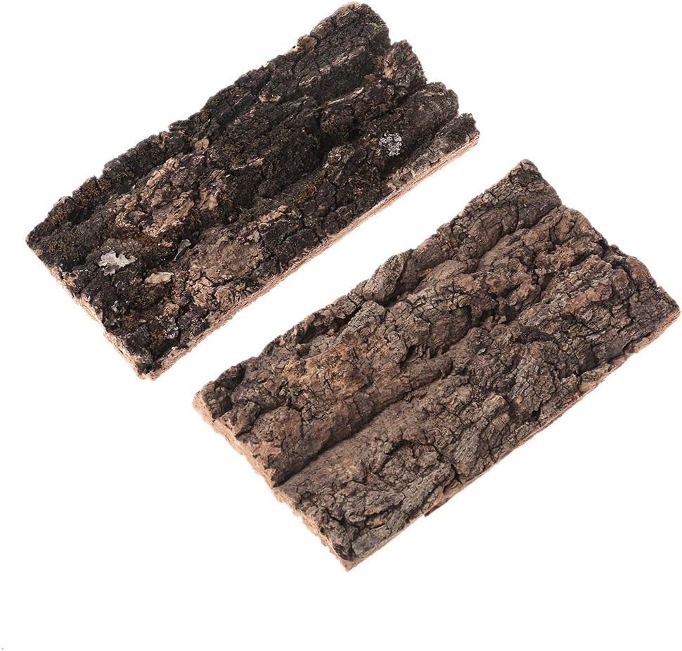 ZHENXI Natural Rodent Reptile Habitat Decoration Lizard Spider Hide Climbing Tree Bark Platform