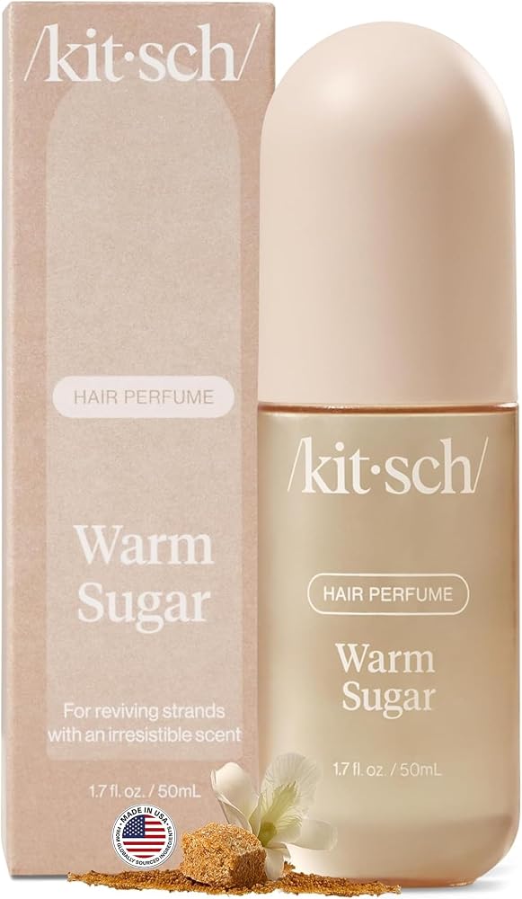 Kitsch Hair Perfume for Women – Hair Spray & Body Mist – Warm Sugar, 50mL | Clean, Deodorizing & Patented Odor-Eliminating Te
