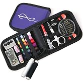 CraftLab Sewing Kits Best Mini Travel Sewing Kit - Portable Emergency Set with Needles, Thread, Scissors + Ebook