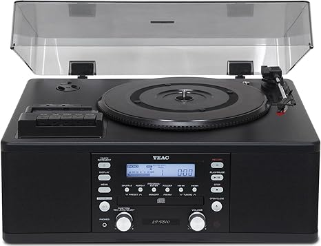 Teac LP-R500A(B) Platten-/Kassetten-/CD-Recorder/Radio Kombi mit Aufnahmefunktion (CD Player, LPs, Musikkassetten, Radiosendu