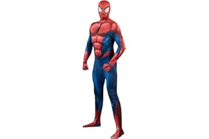 JAZWARES Marvel Adult Spider-Man Zentai Suit, Spiderman Halloween Costume Large