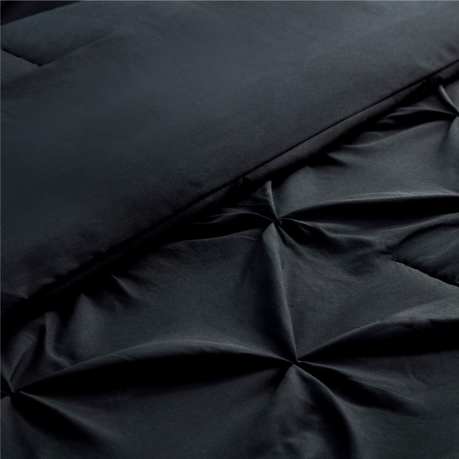Bedsure Black Comforter Set Black Queen Comforter Set Bed in A Bag Black 8 Pieces - 1 Black Comforter (88x86 Inches), 2 Pillow Shams, 1 Flat Sheet, 1 Fitted Sheet, 1 Bed Skirt, 2 Pillowcases: Kitchen & Dining