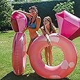 Float Joy Bachelorette Pool Floats for Adults Inflatable Diamond Ring Floatie Bachelorette Party Favors Bride Pink Pool Float for Engagement Wedding Bachelorette Pool Party