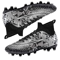 Mens Soccer Cleats High Top Football Shoes Spikes