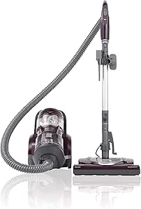 Kenmore 22614 Pet Friendly Lightweight Bagless Compact Canister Vacuum with Pet Powermate, HEPA, Extended Telescoping Wand, Retractable Cord and 2 Cleaning Tools-Purple