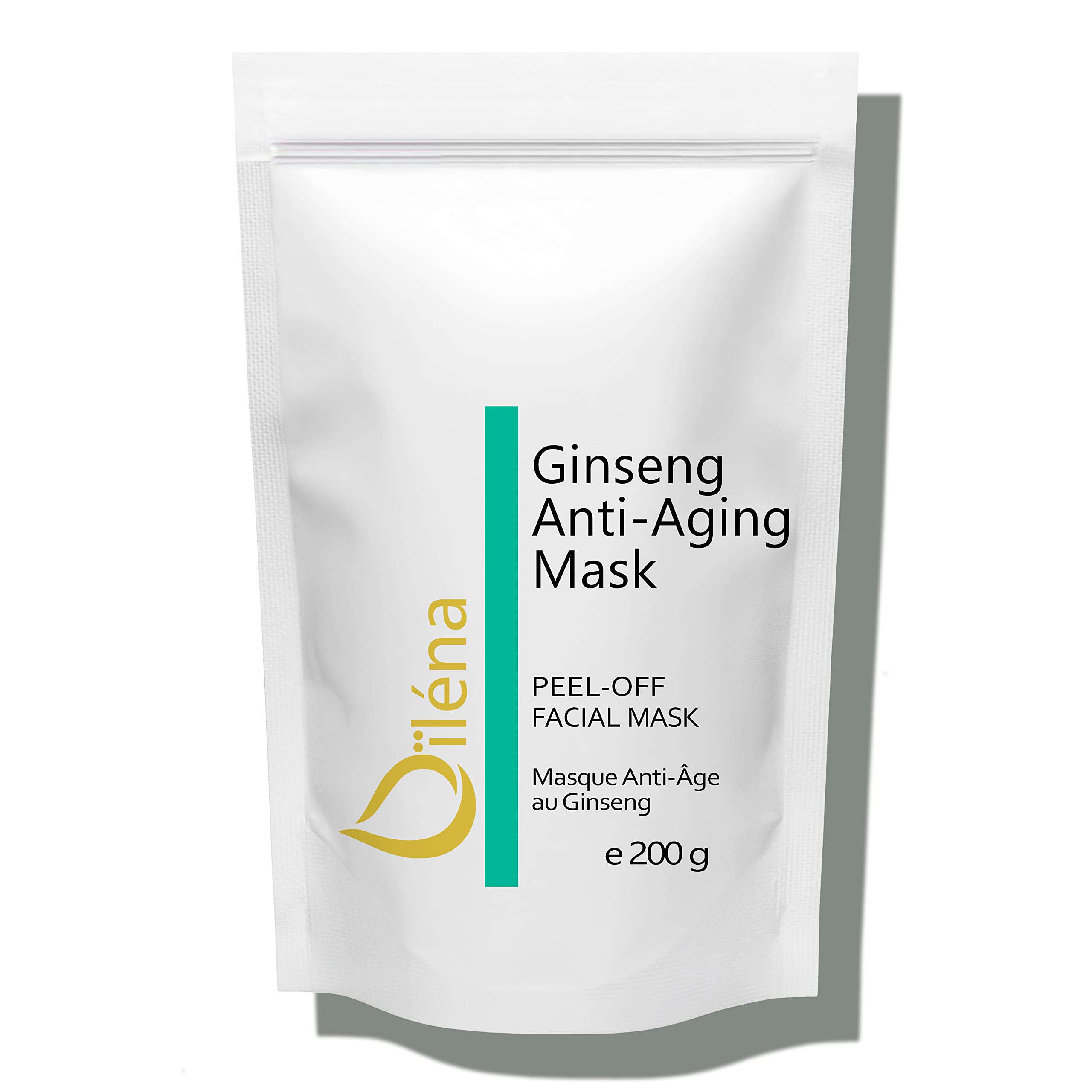 Oïléna - Alginate Peel-Off Moisturizing Mask | Natural Skin Care | Hydrating Face Mask | Easy-to-Use | Blackhead Remover Mask - Anti Age Ginseng, 200g