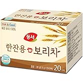 Korea Roasted Barley Tea, 1.5g x 20 bags (30g) Hot & Cold Single-Serving Tea Bags, for Dongsuh teabags
