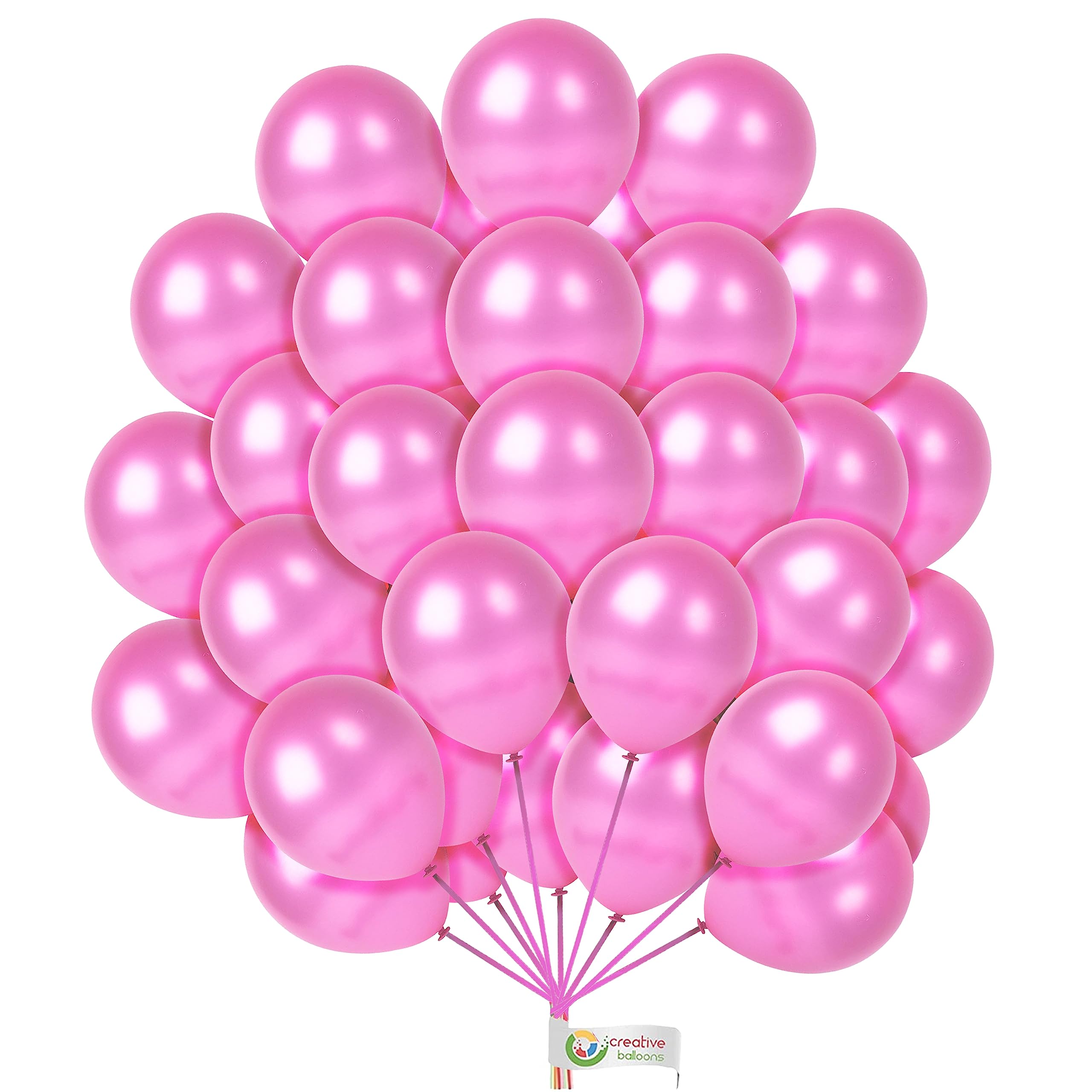 Metallic Pink Balloons 10 Inch Metallic Balloons for Birthday Party Romantic Decoration Balloon Wedding Party Baby Shower Engagement Party Decoration Pack of 100
