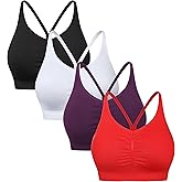 GXXGE Y Back Sports Bras for Women High Impact Spaghetti Thin Strap Fitness Gym Activewear Workout Yoga Bra