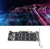 Yoidesu Dual M.2 NVMe SSD to PCIe X8 Adapter Card M Key Hard Drive Converter view 3