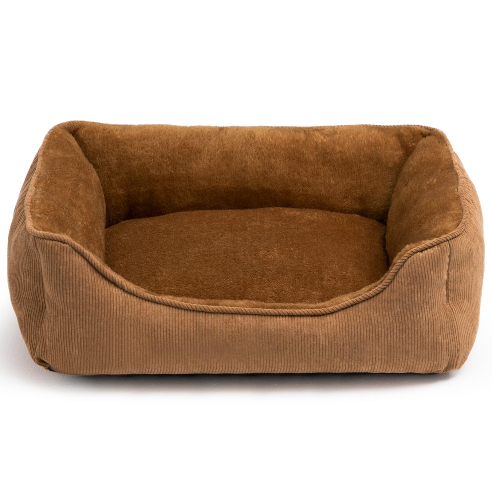 Hollypet Cat Bed Small Dog Bed Pet Bed for Cats and Puppy, Soft Pet Sleeping Bed Breathable Pet Cushion, Brown(55 * 45 * 15cm)
