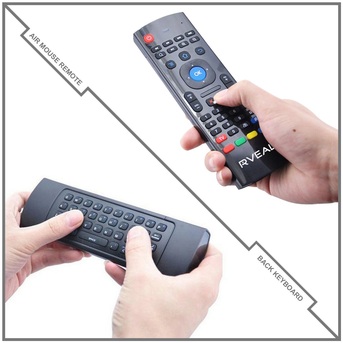 Rveal Streaming Media Player & Android Smart TV Box With Upgraded Rveal Air Mouse Remote