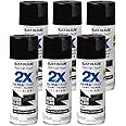 Rust-Oleum 331172-6PK Painter's Touch 2X Ultra Cover Spray Paint, 12 oz, High Gloss Black, 6 Pack