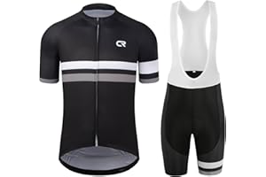Coconut Ropamo CR Men's Cycling Jersey Set Road Bike Jersey Zipper Pocket Short Sleeves Cycling Kits Bib Shorts 3D Padded