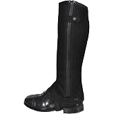 euro fizz Equestrian Riding Unisex Half Chaps Amara Adult | Synthetic Leather Zip-Up Pair | Accurate Size Chart in Images.
